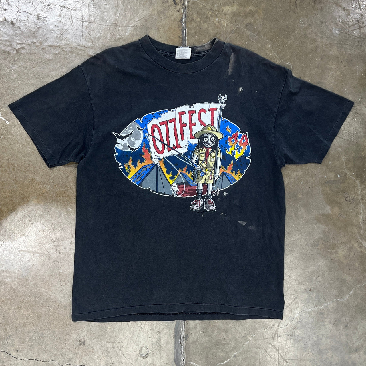 1999 Ozzfest Ozzy Osbourne Jeff the Killer Camper Band Tour Tee