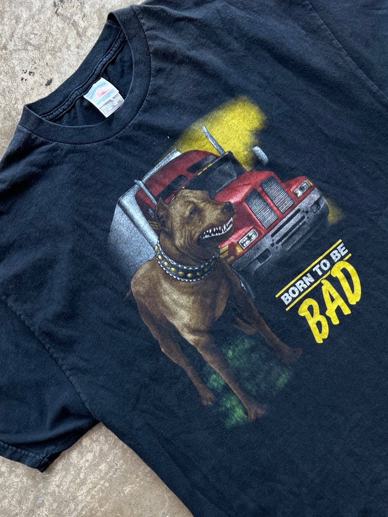 Born to Be Bad Trucker Pit Bull Dog Tee