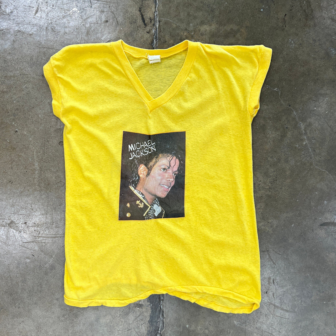 80s Michael Jackson Vneck Knit Shirt Tee