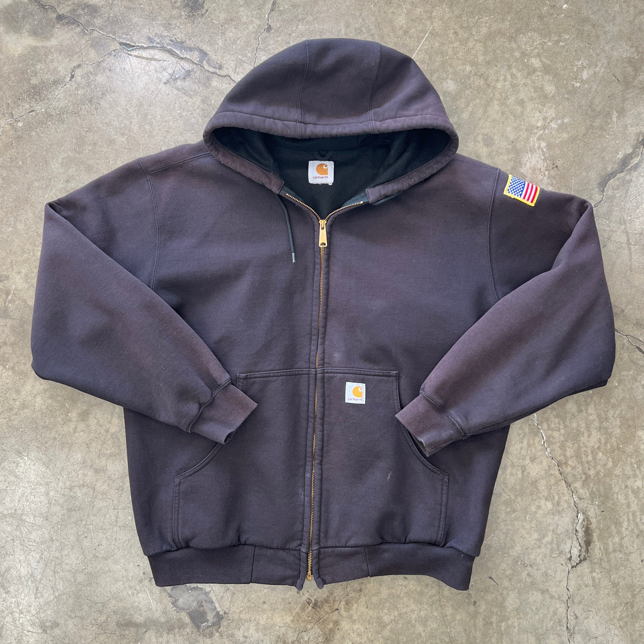 Carhartt Zip Up Hoodie American Flag