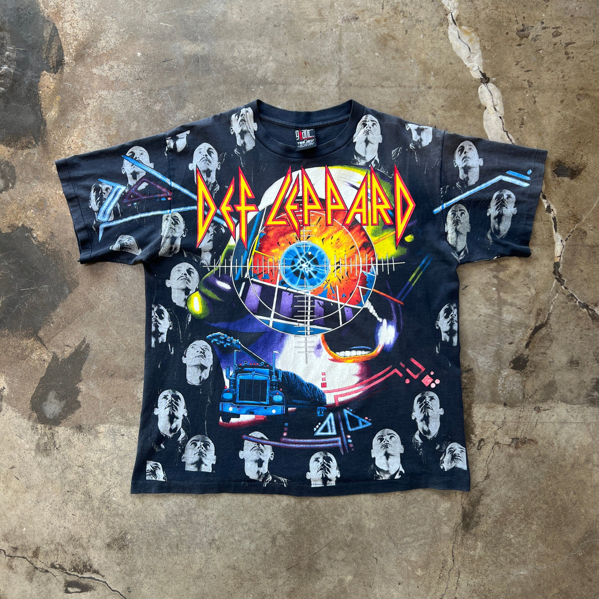 Def Leppard Giant Hysteria 1992 AOP Band Tee