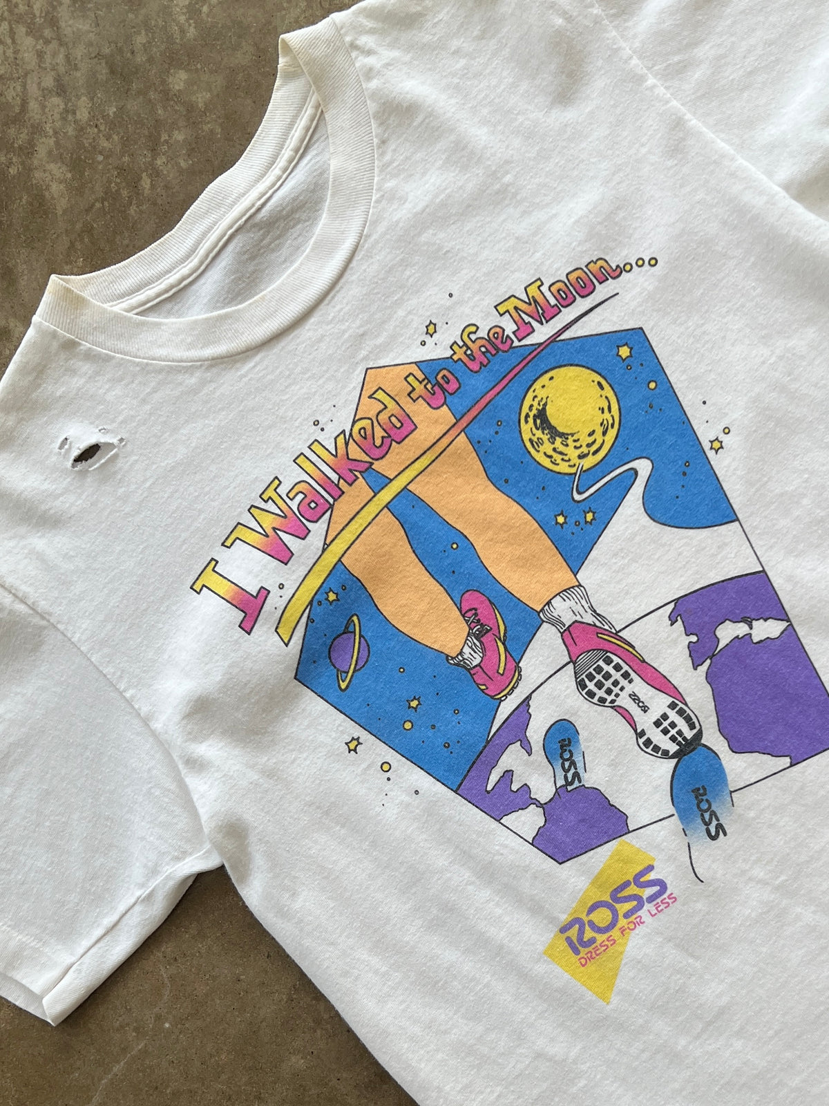 Ross I walked to the Moon Single Stitch Tee
