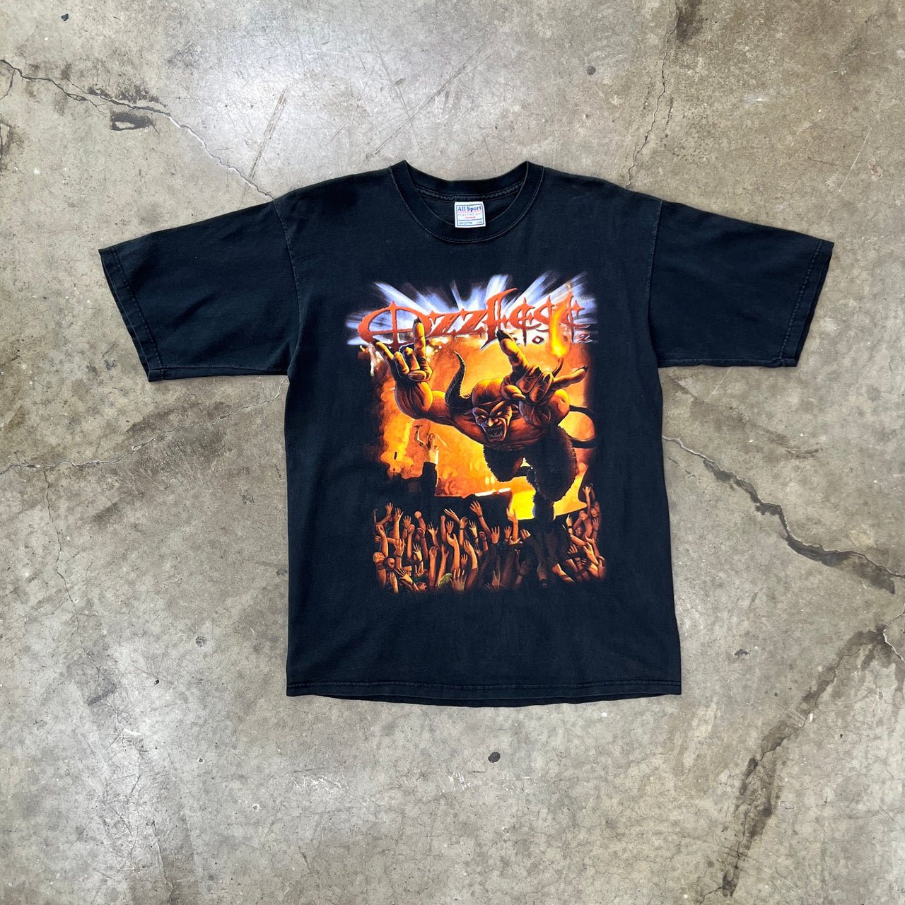 2002 Ozzfest System of a Down Rob Zombie Concert Fest Tee All Sports