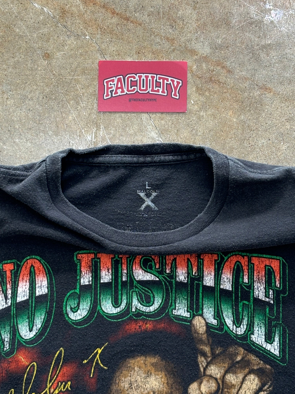 Malcolm X No Justice No Peace Tee Large