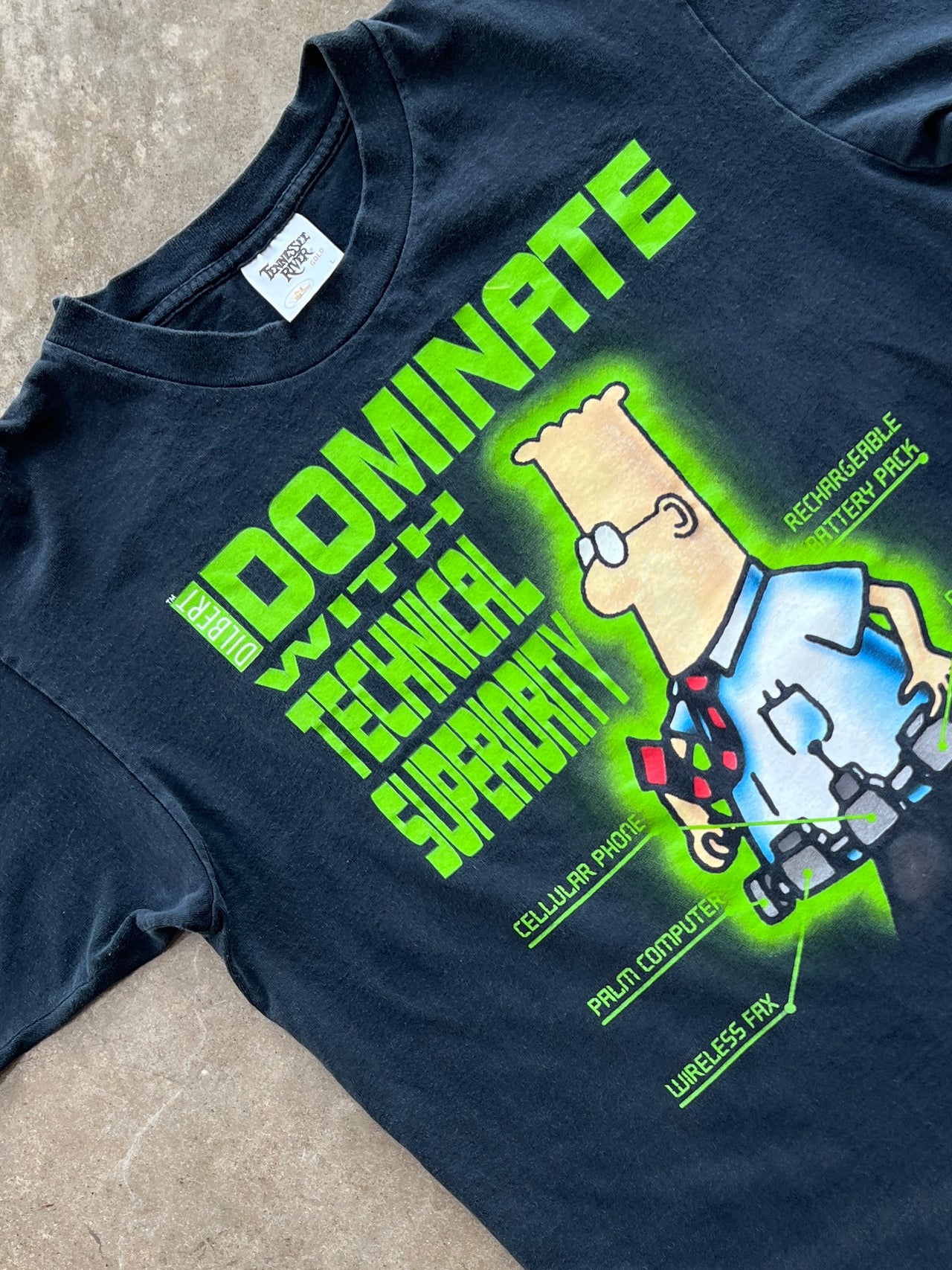 90s Dilbert Cartoon Superiority Tech Single Stitch Tee