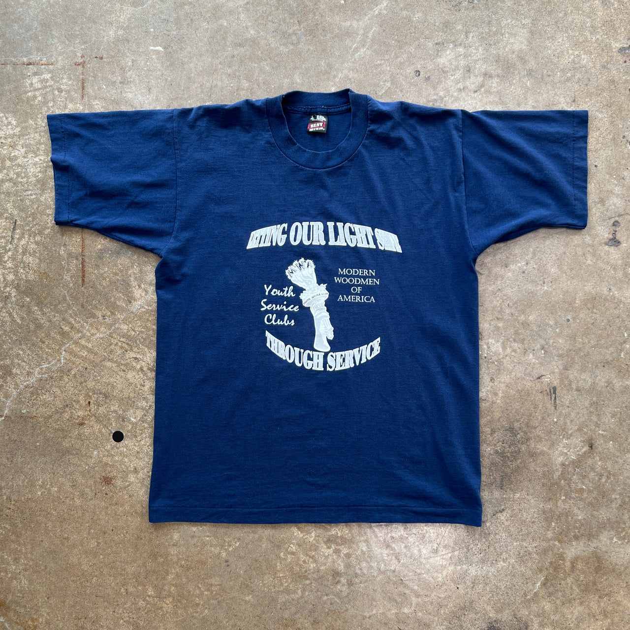 90s Religious Youth Service Statue of Liberty Light Tee
