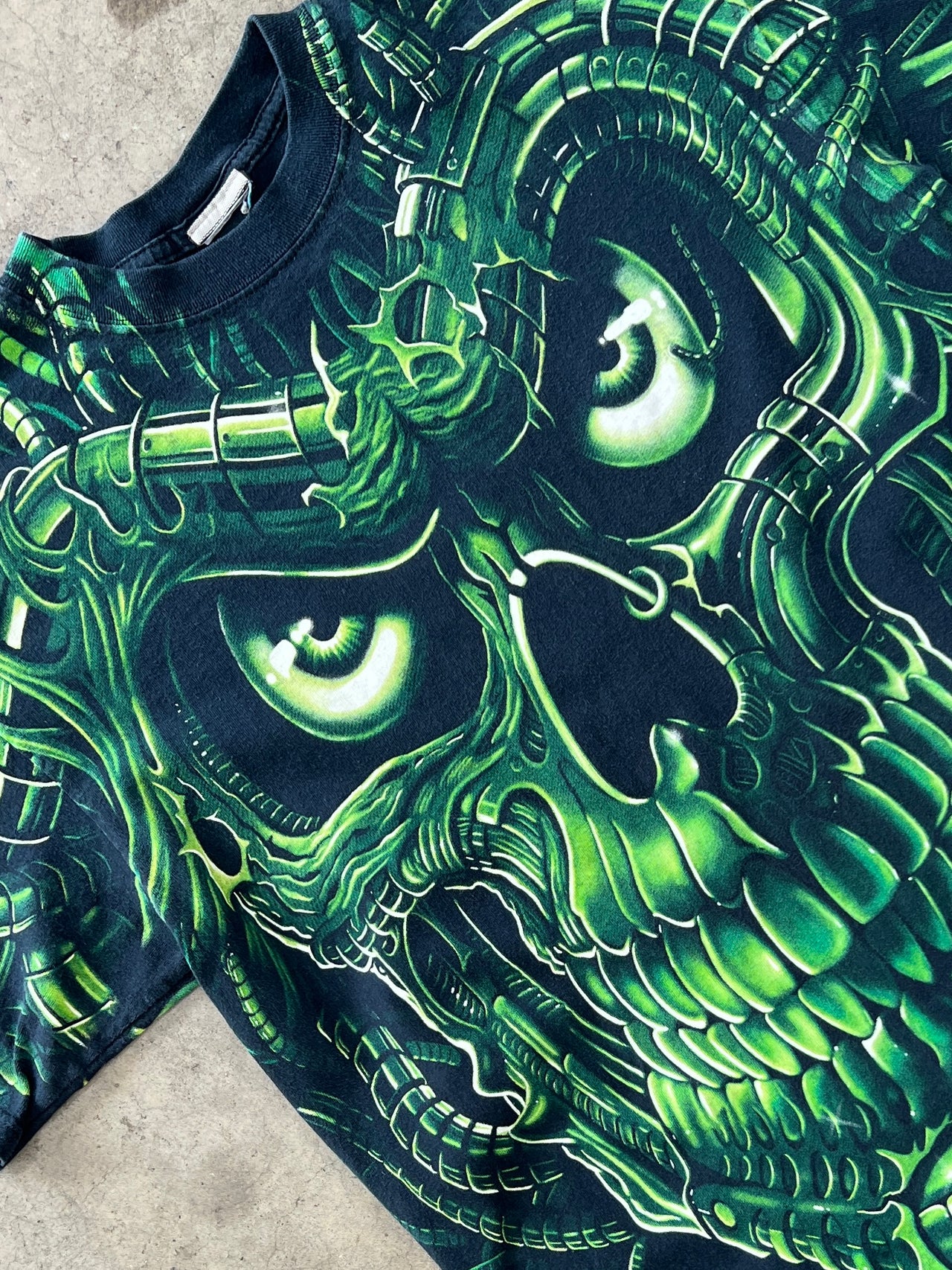 90 Terminator Liquid Blue Skull Tee