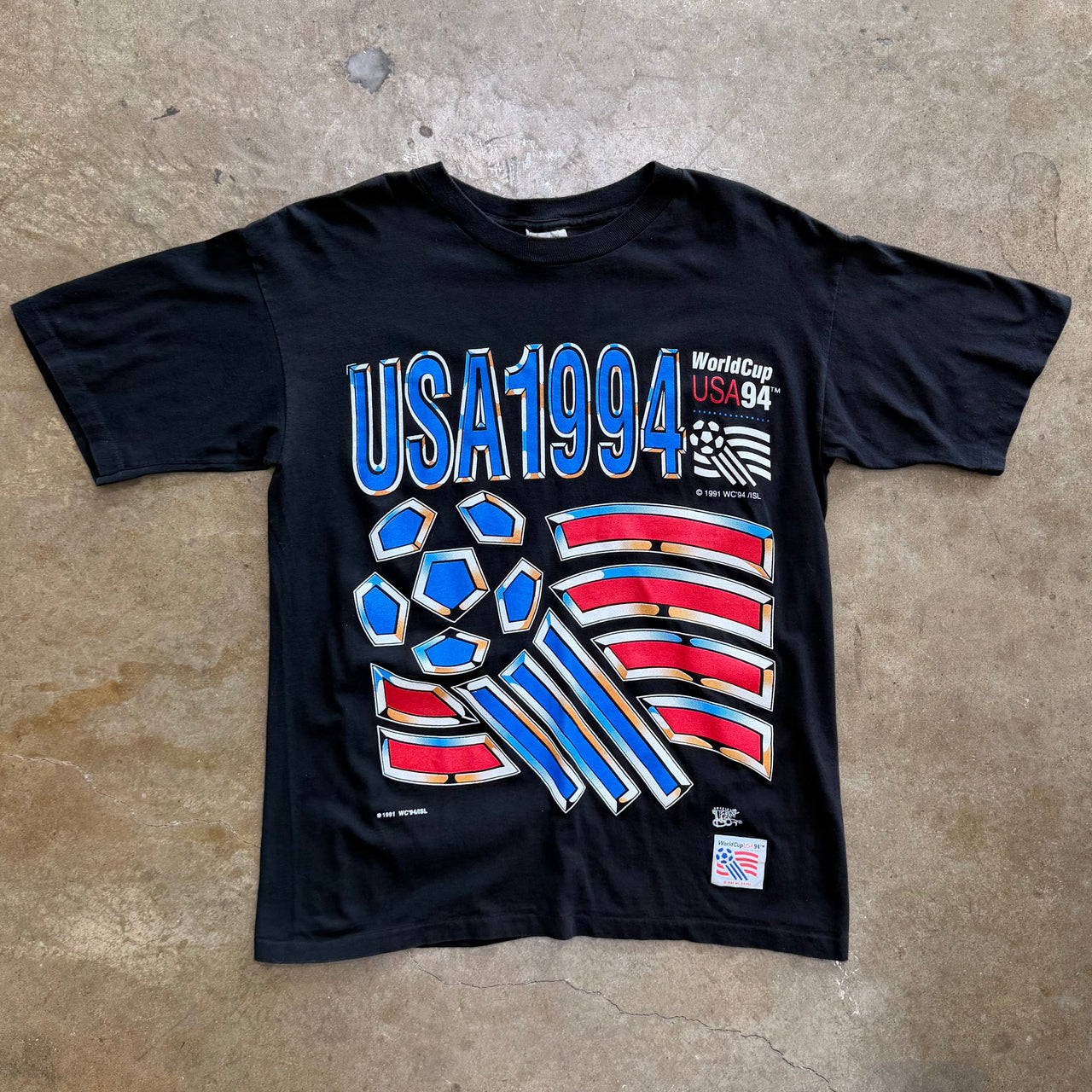 1994 World Cup USA Soccer Official Fan Big Logo Tee