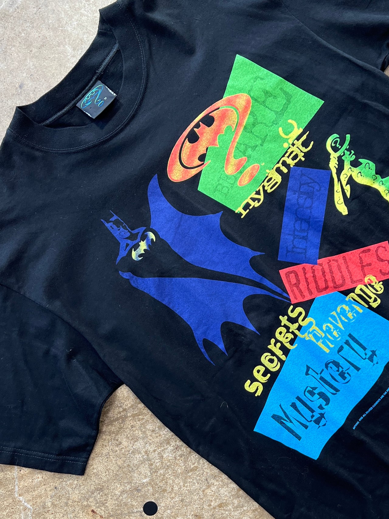 1995 Batman and The Riddler L Comic Tee