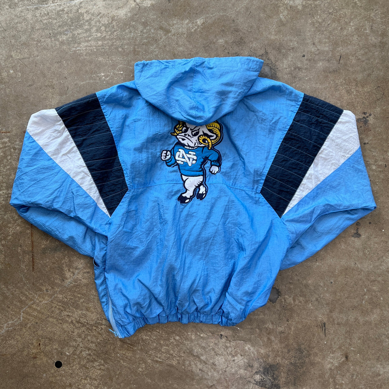 90s Starter UNC Tar Heels Windbreaker Hooded Pullover