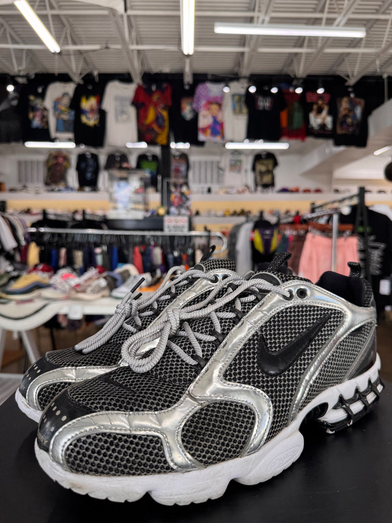 Nike Air Zoom Spiridon Cage 2 Stussy Platinum (2020)