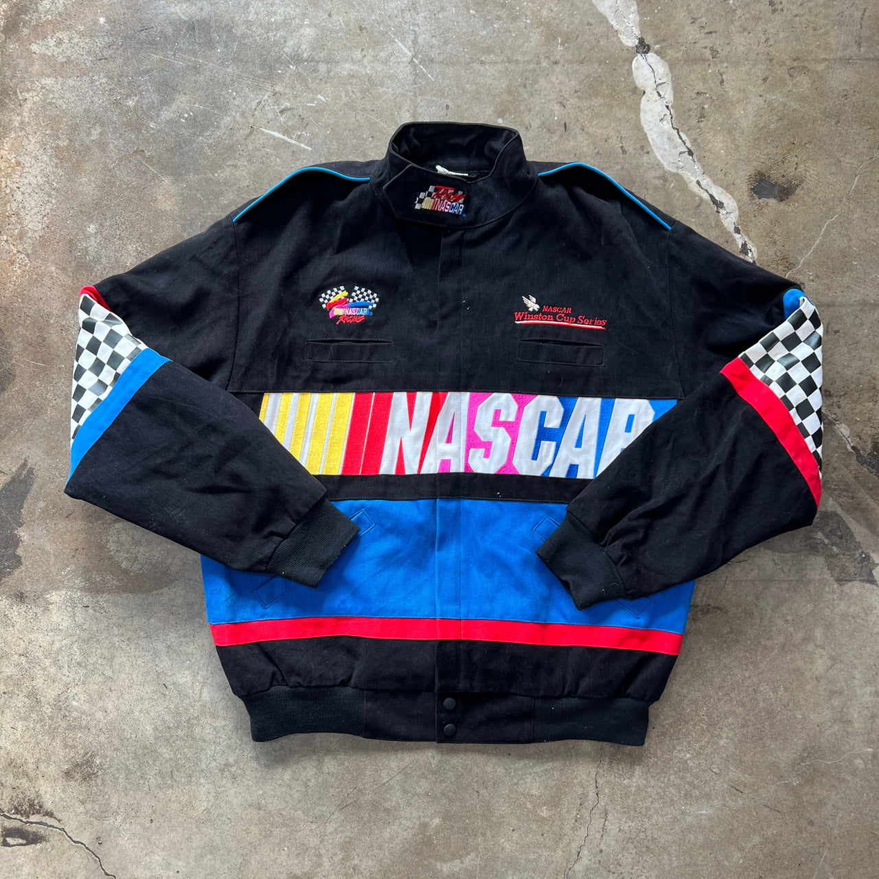 NASCAR Winston Cup Checkered Sleeve Jacket