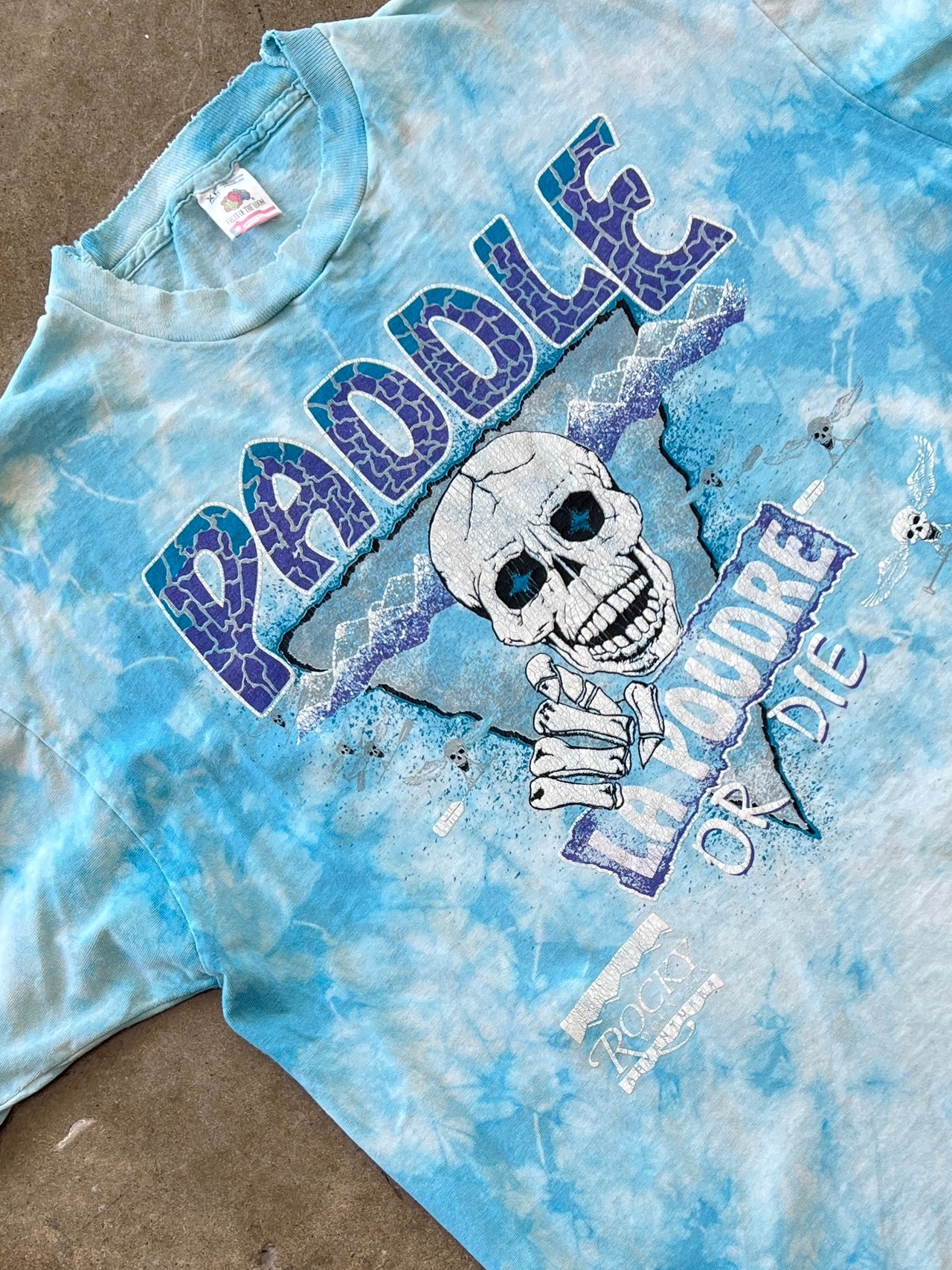 Grateful Dead Paddle La Poudre Or Die Rocky Mountain Single Stitch Tee