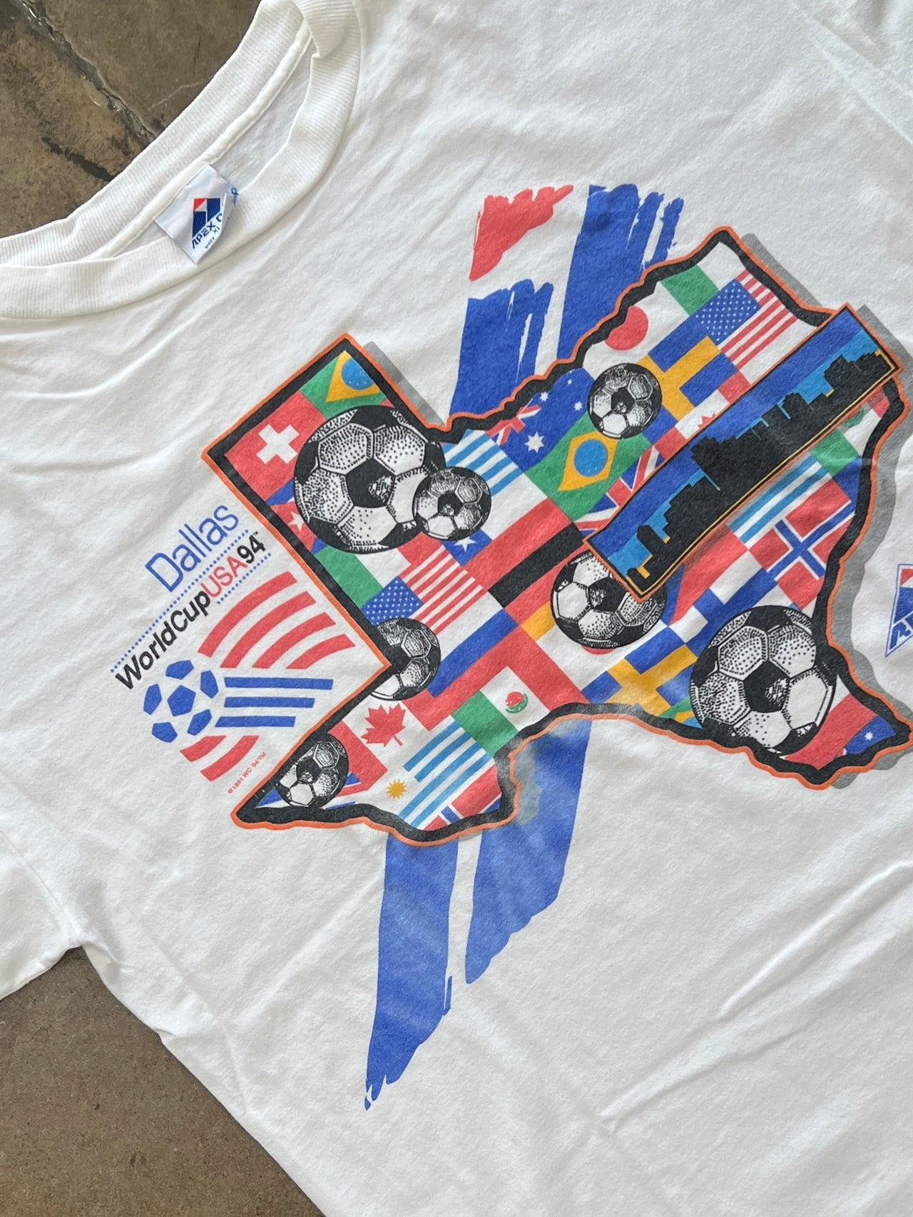 1994 USA Dallas City Flag Texas Flags Tee