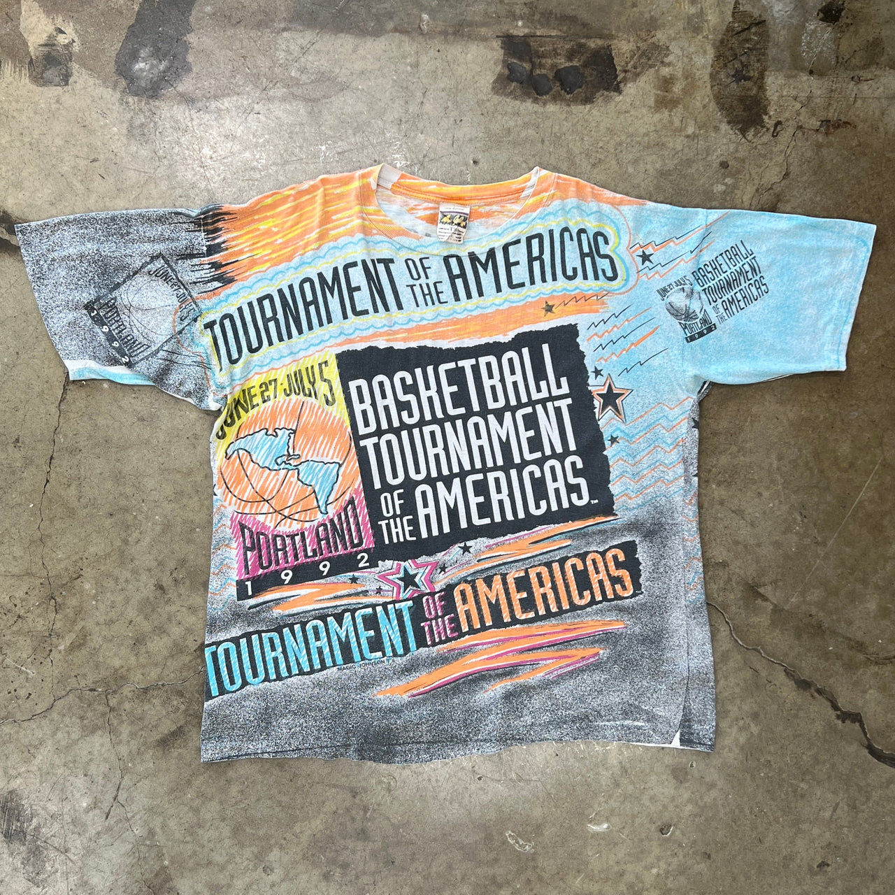 AOP 1992 Tournament of Americas Magic Johnson Tee