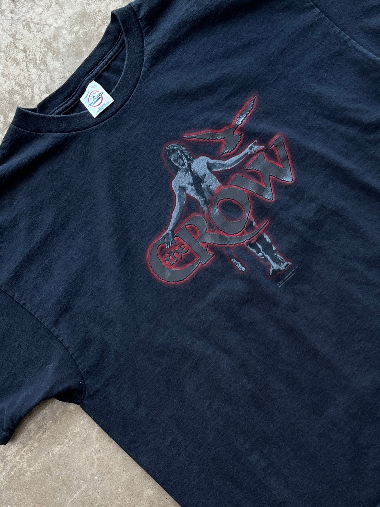 2001 Y2K The Crow Movie Promo Textured Tee