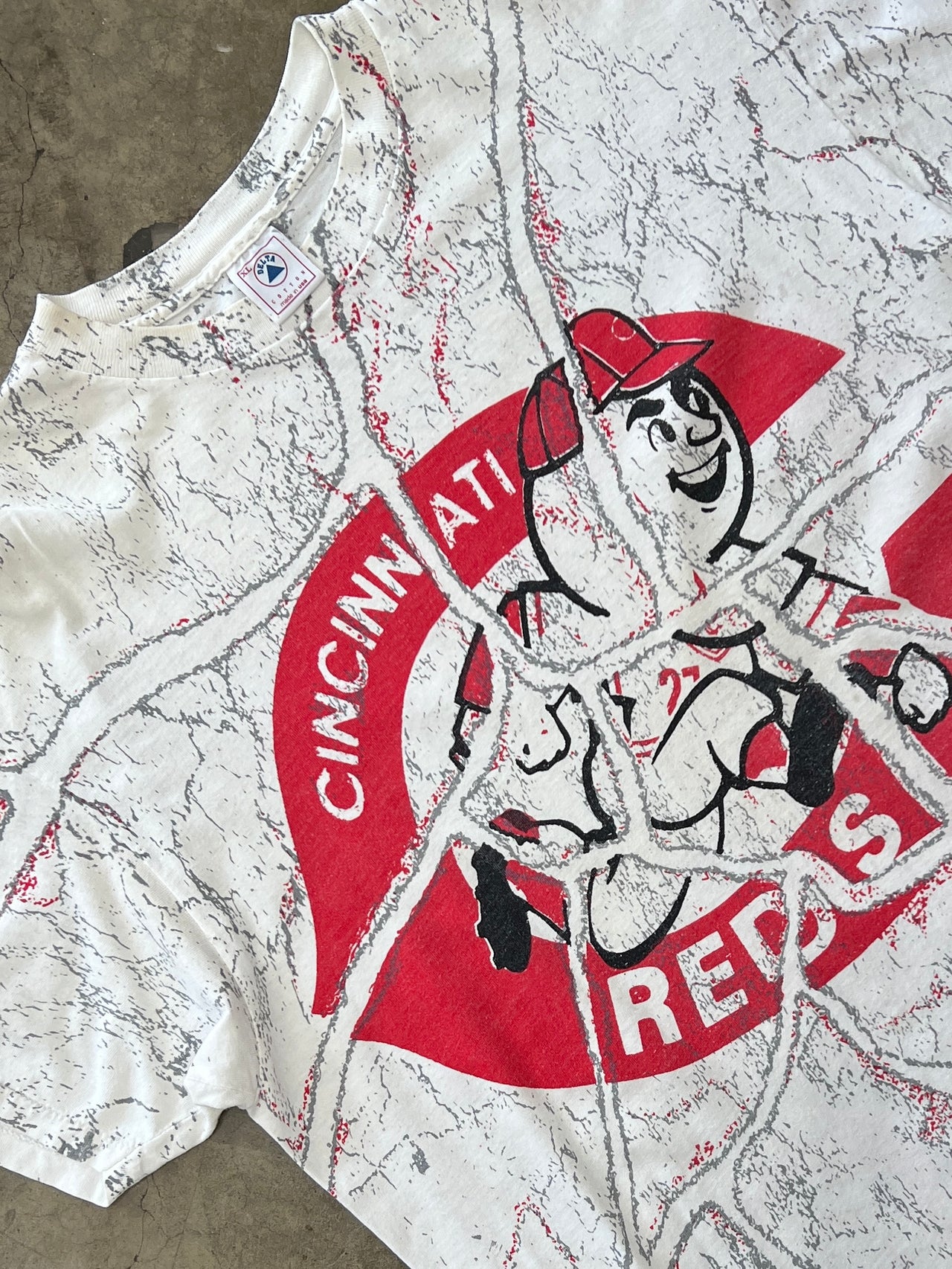 AOP 1994 MLB Cincinnati Reds Single Stitch Tee