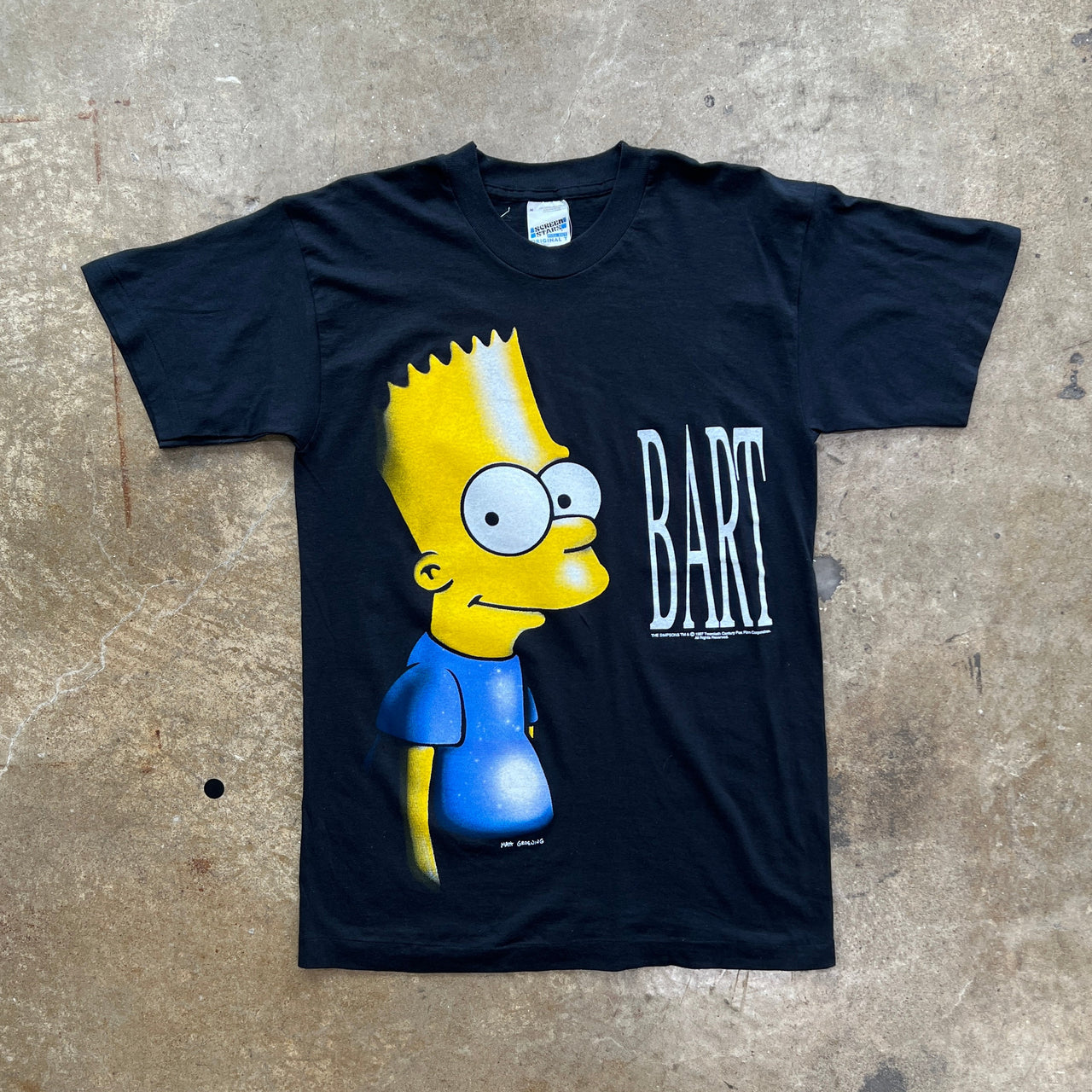 1997 The Simpsons Bart Simpson BLACKOUT Tee