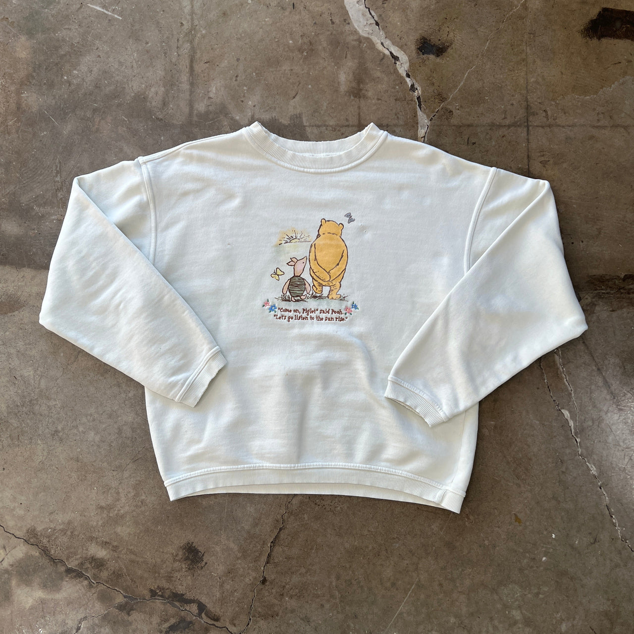 Winnie the Pooh Piglet Listen to the Sunrise Crewneck