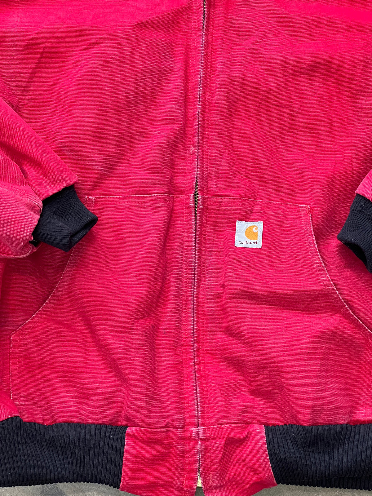 Carhartt Red Zip-Up Work Jacket