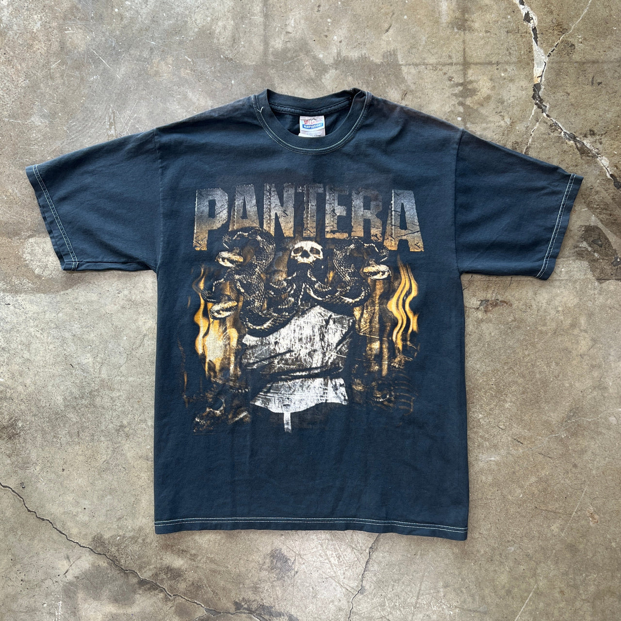 Pantera Rattlesnake Skull Band Metal Tee