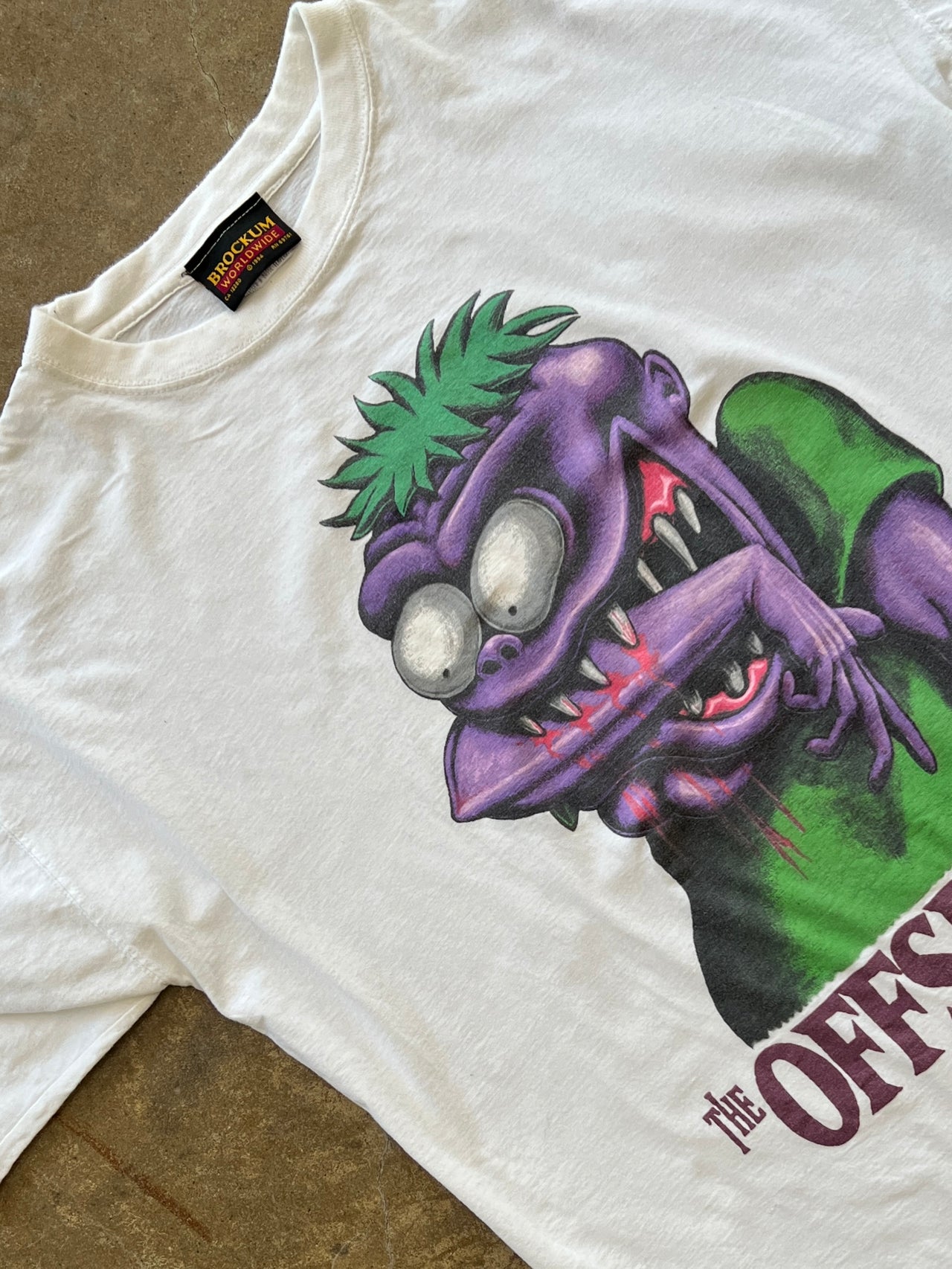 1995 The Offspring Bite Me Tour Band Tee Brockum Tag