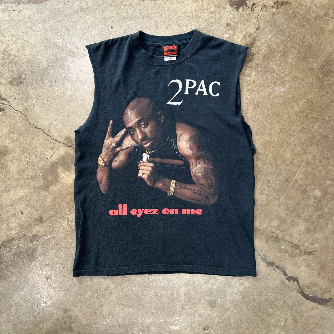 Tupac All Eyes On Me Death Row Cut Sleeve Tee