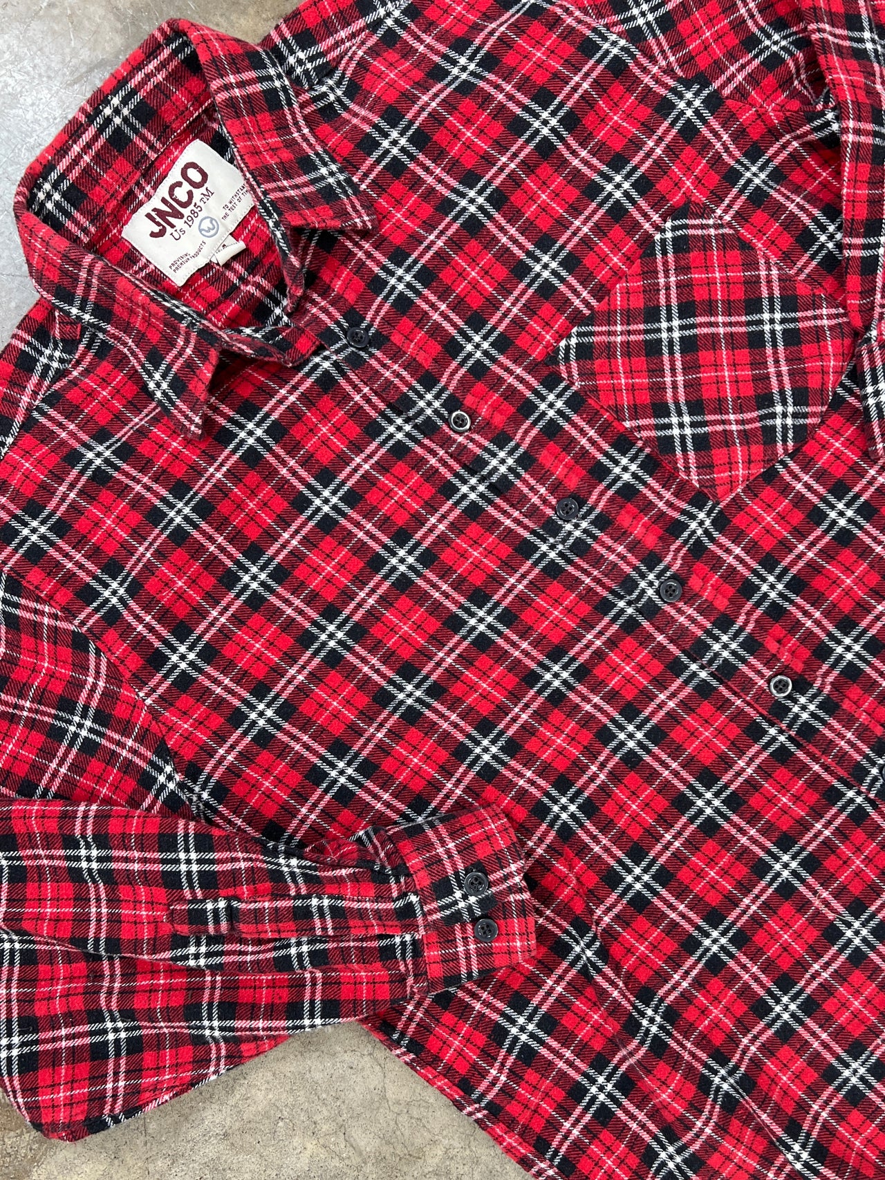 JNCO Button Up Red Flannel