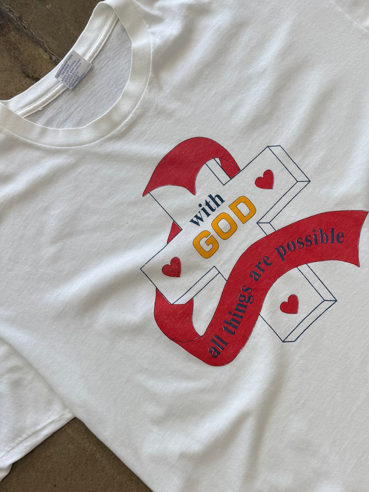 With God All Things are Possible Cross Religious Jesus Tee