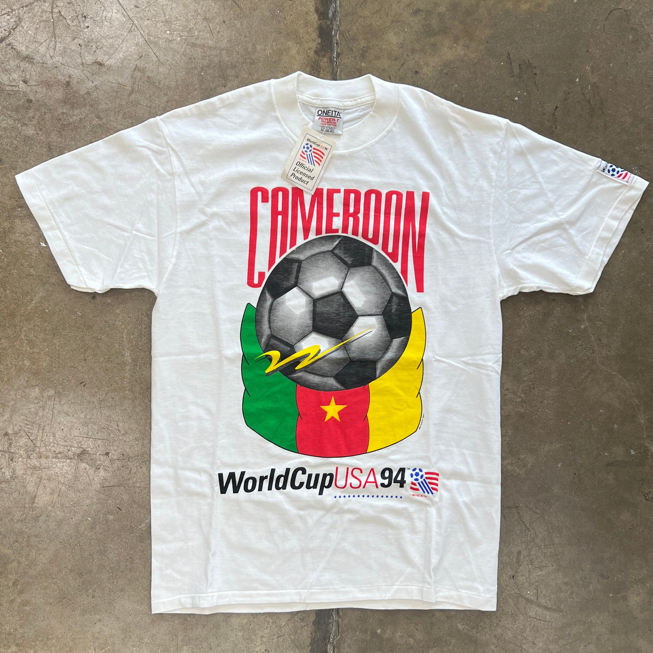 1994 World Cup USA Cameroon NOS NWT Soccer Tee