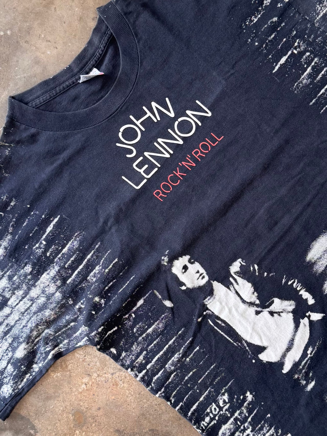 AOP 80s 90s John Lennon Rock N Roll Single Stitch Tee