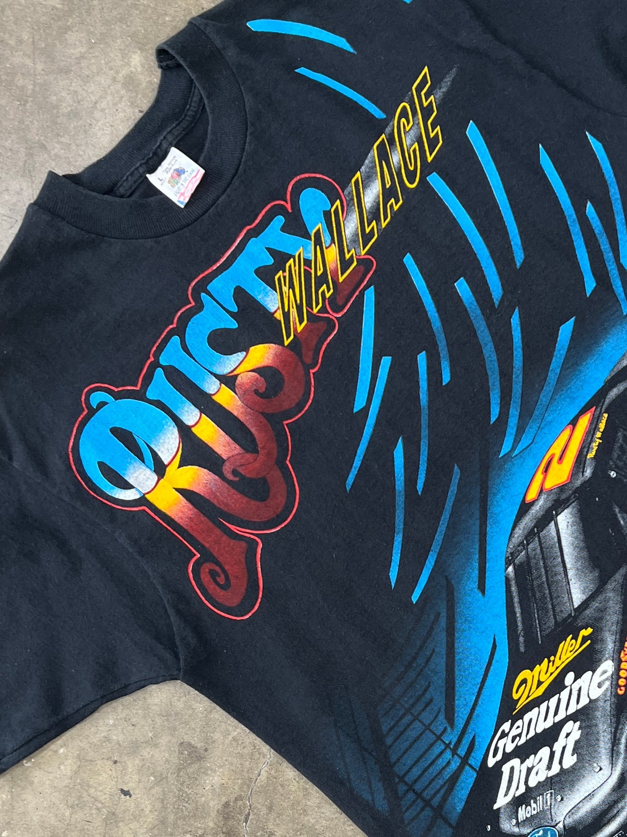 Rusty Wallace Kick Asphalt Takin Number Racing Single Stitch Tee