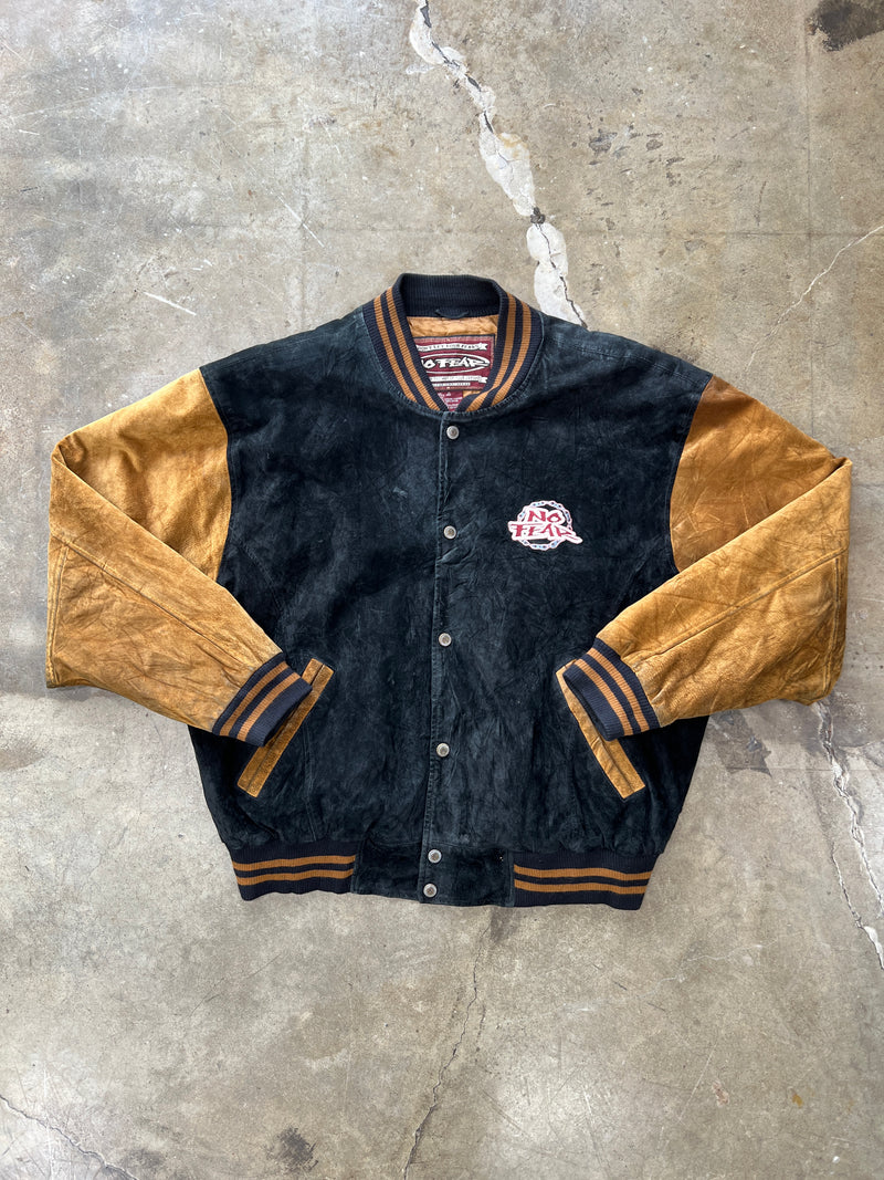 No Fear Leather Varsity Jacket