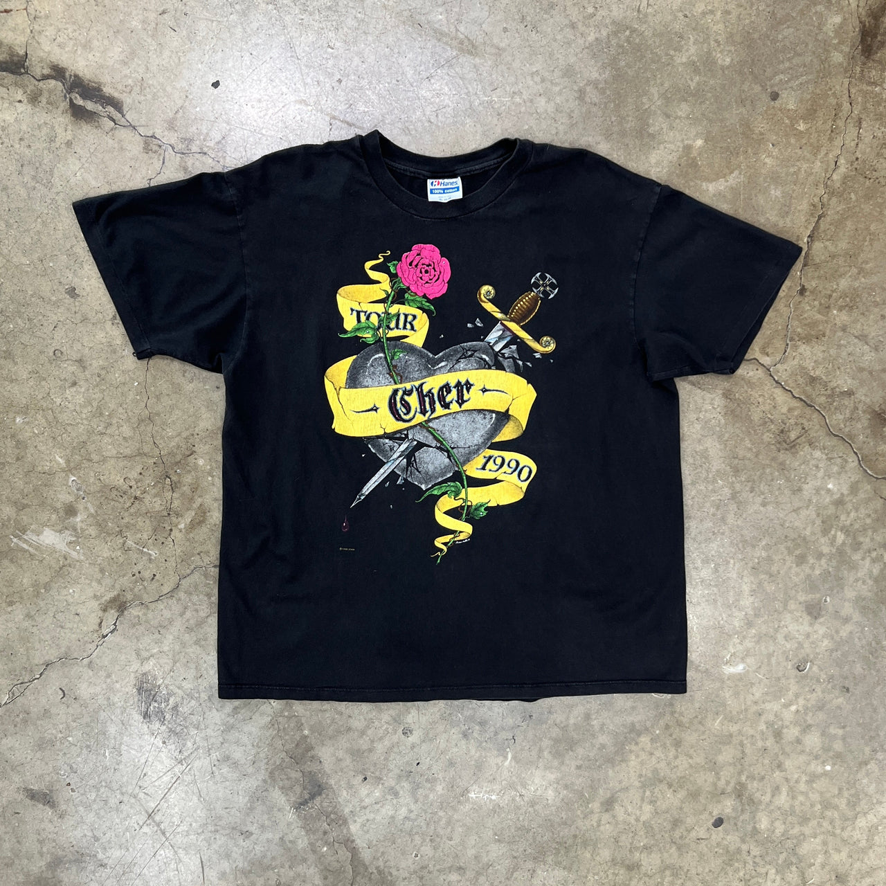 1990 Cher Heart of Stone Tour Tee