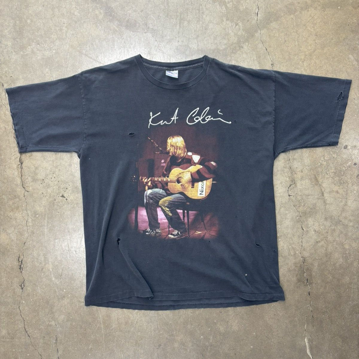 Kurt Cobain Nirvana Aragon Ballroom Nixon Guitar TEE