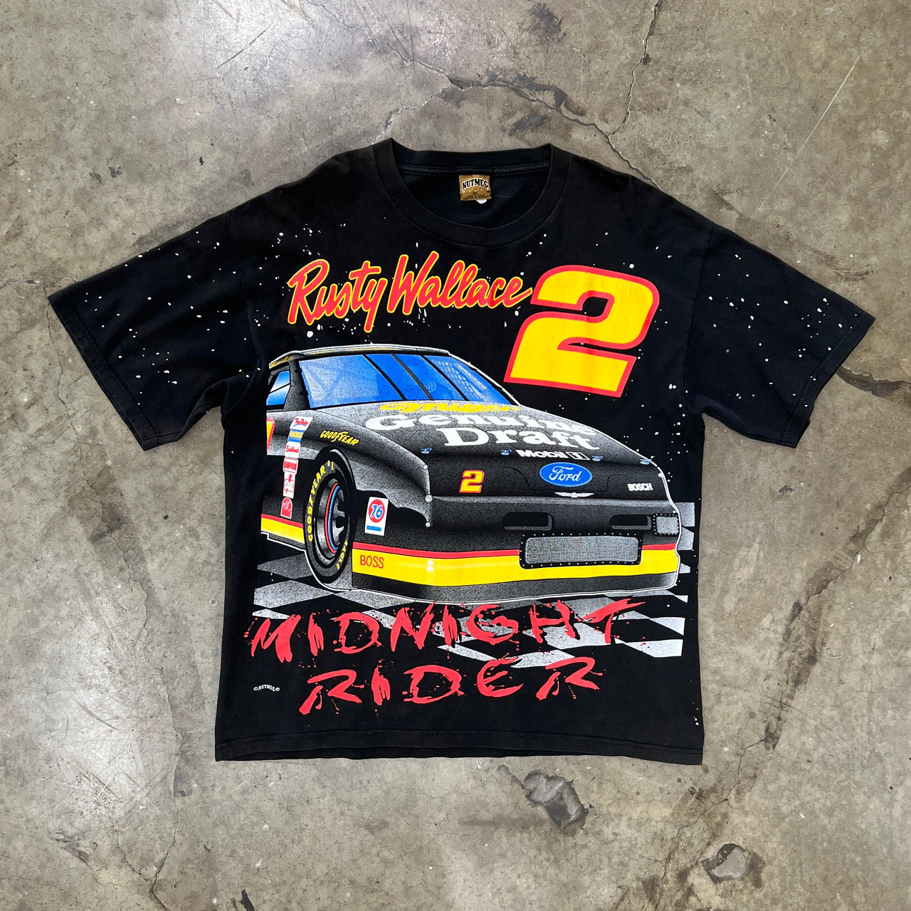 AOP Rusty Wallace Midnight Rider Racing Nutmeg Tee