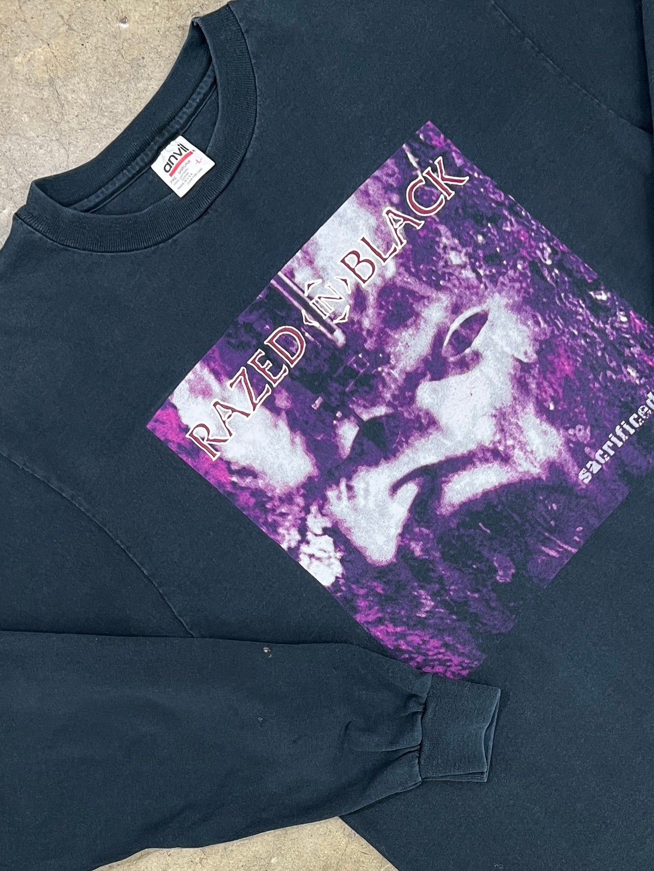 90s Razed in Black Sacrificed Anvil Long Sleeve