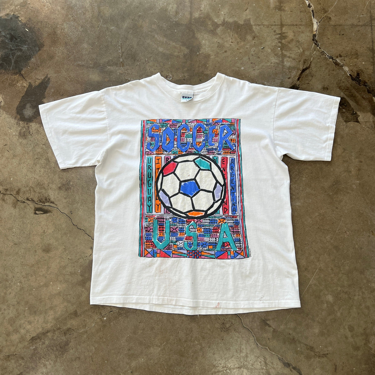 Single Stitch USA Soccer Tee