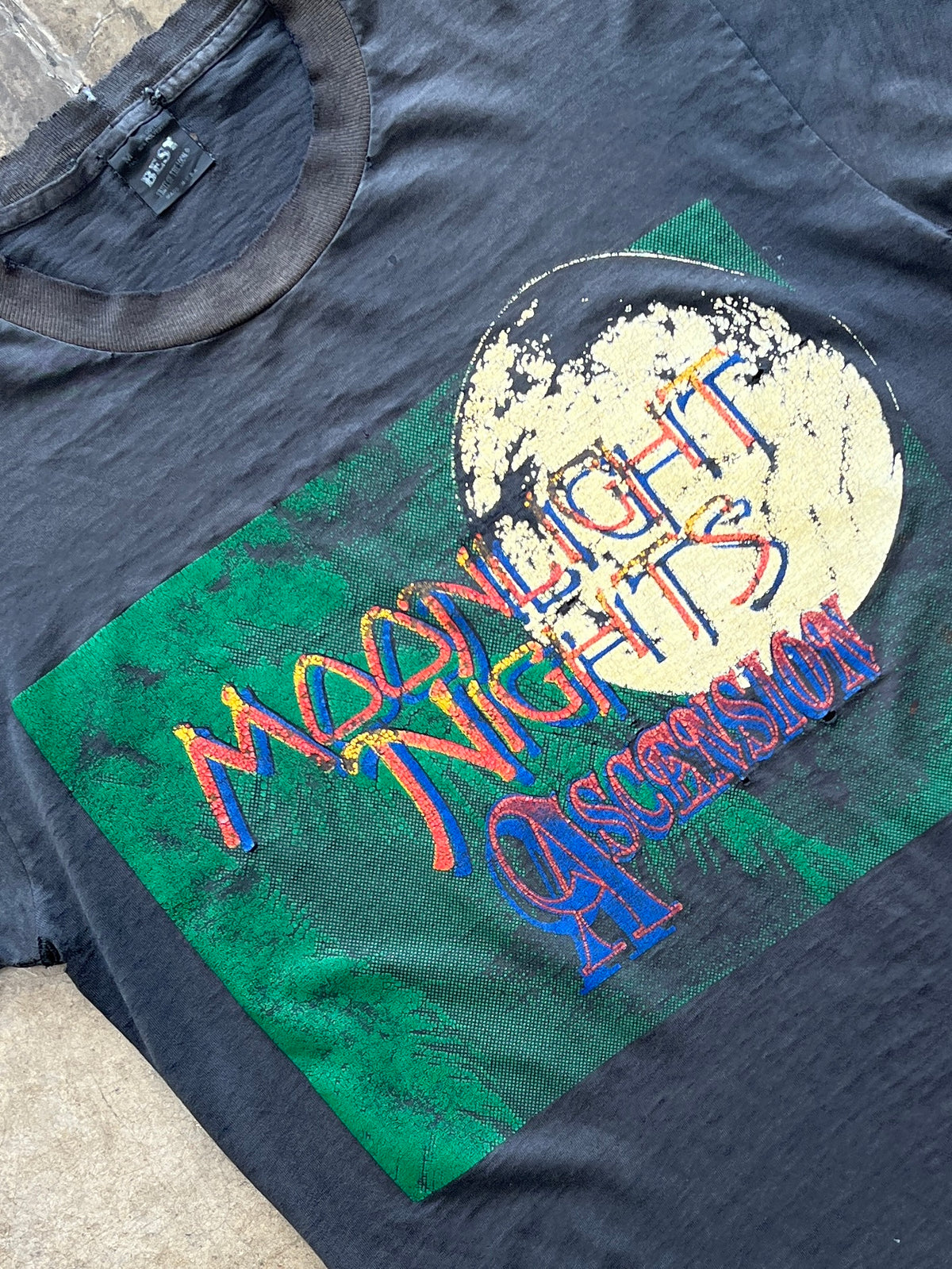 90s Moonlight Nights Ascension Helena Nature Mountain Faded Tee