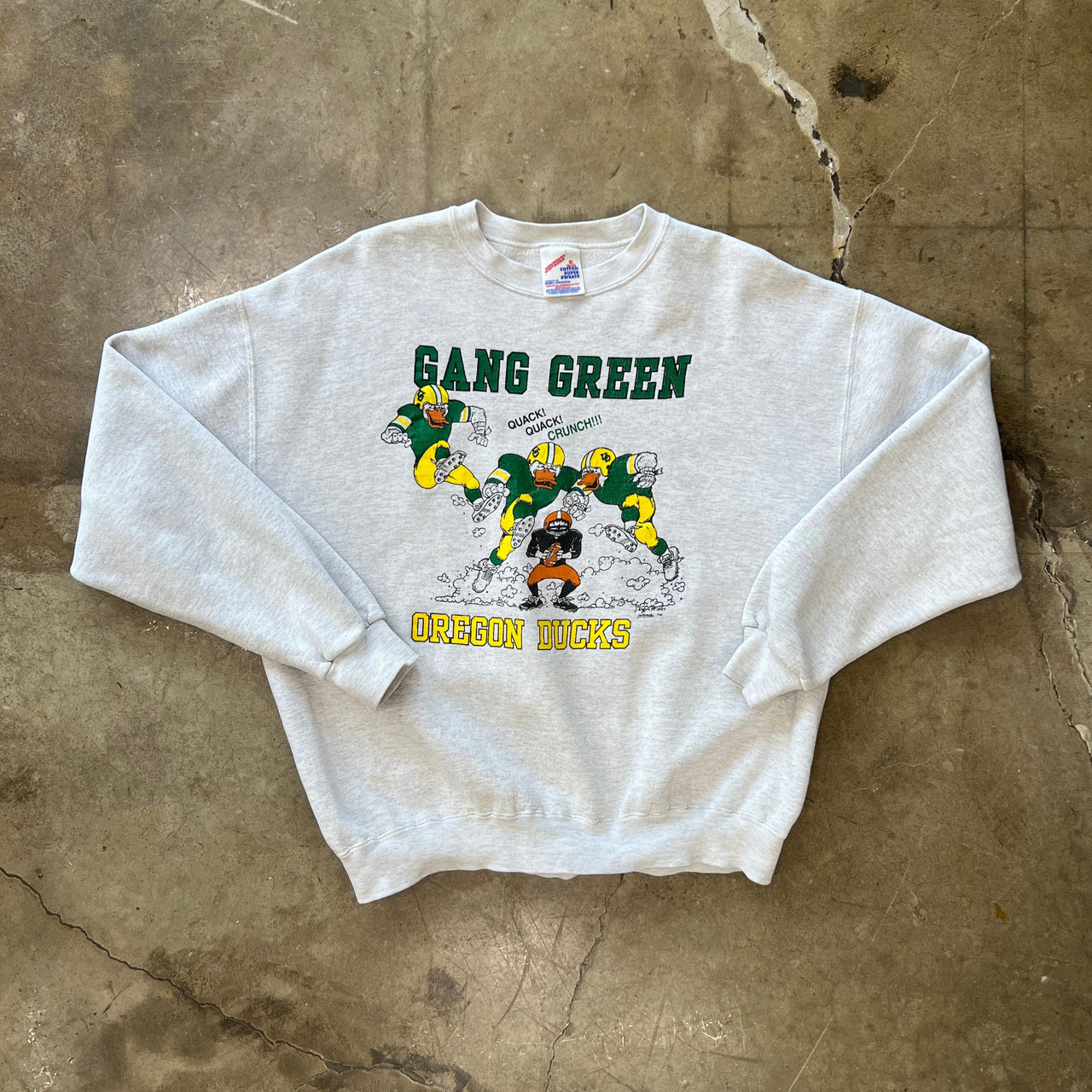 90s Oregon Ducks Gang Green Football Crewneck