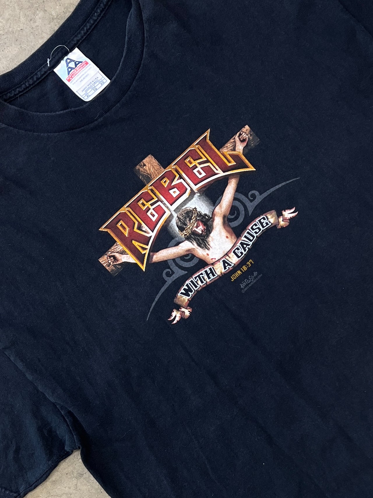 2003 Rebel With a Cause Jesus Religious Kerusso Tee