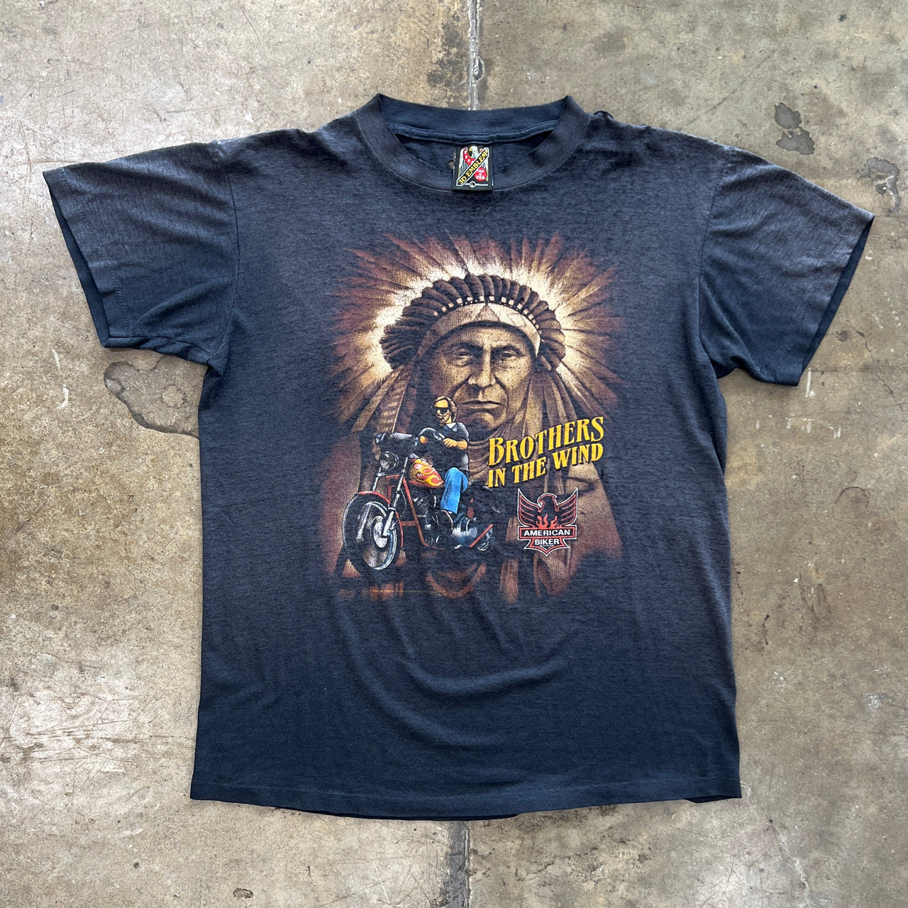 3D Emblem Brothers in the Wind Native Motorcycle Tee