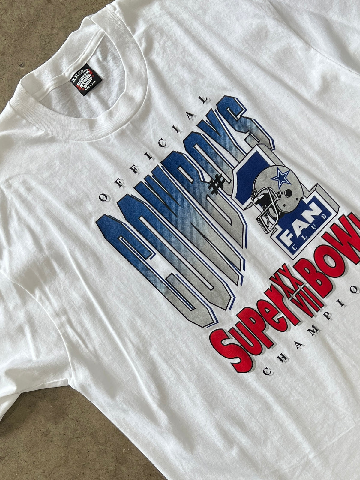 1993 Super Bowl XXVII Cowboys Fan Single Stitch Tee