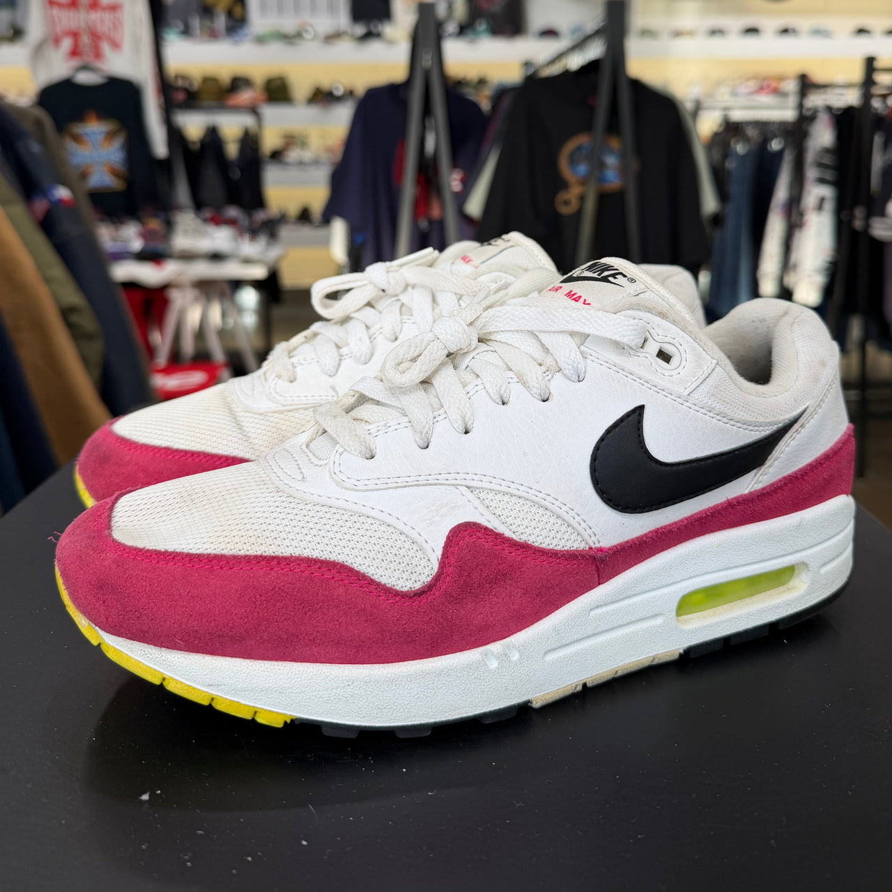 Nike Air Max 1 White Black Volt Rush Pink (2019)