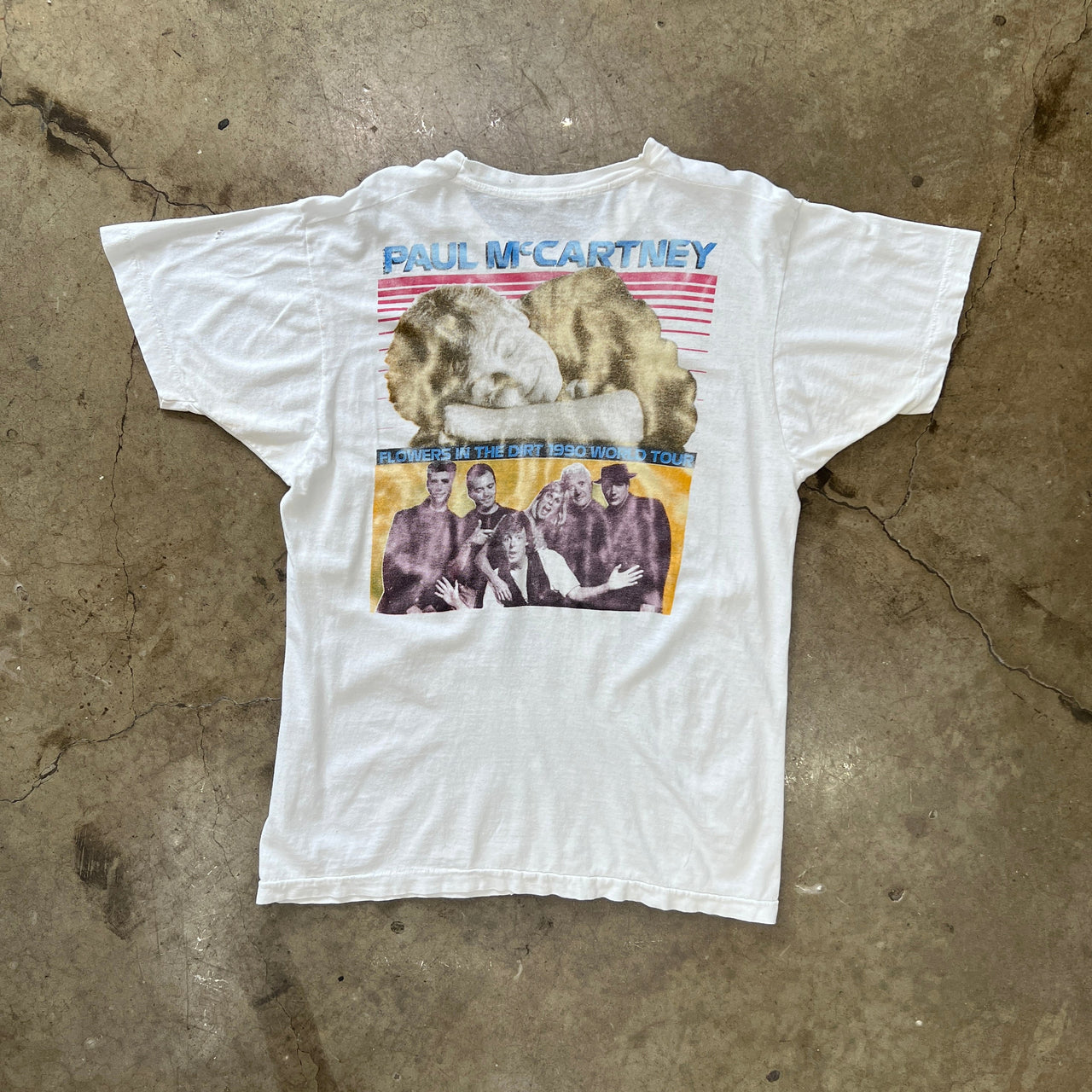 1990 Paul McCartney Flowers in the Dirt World Tour Tee Single Stitch