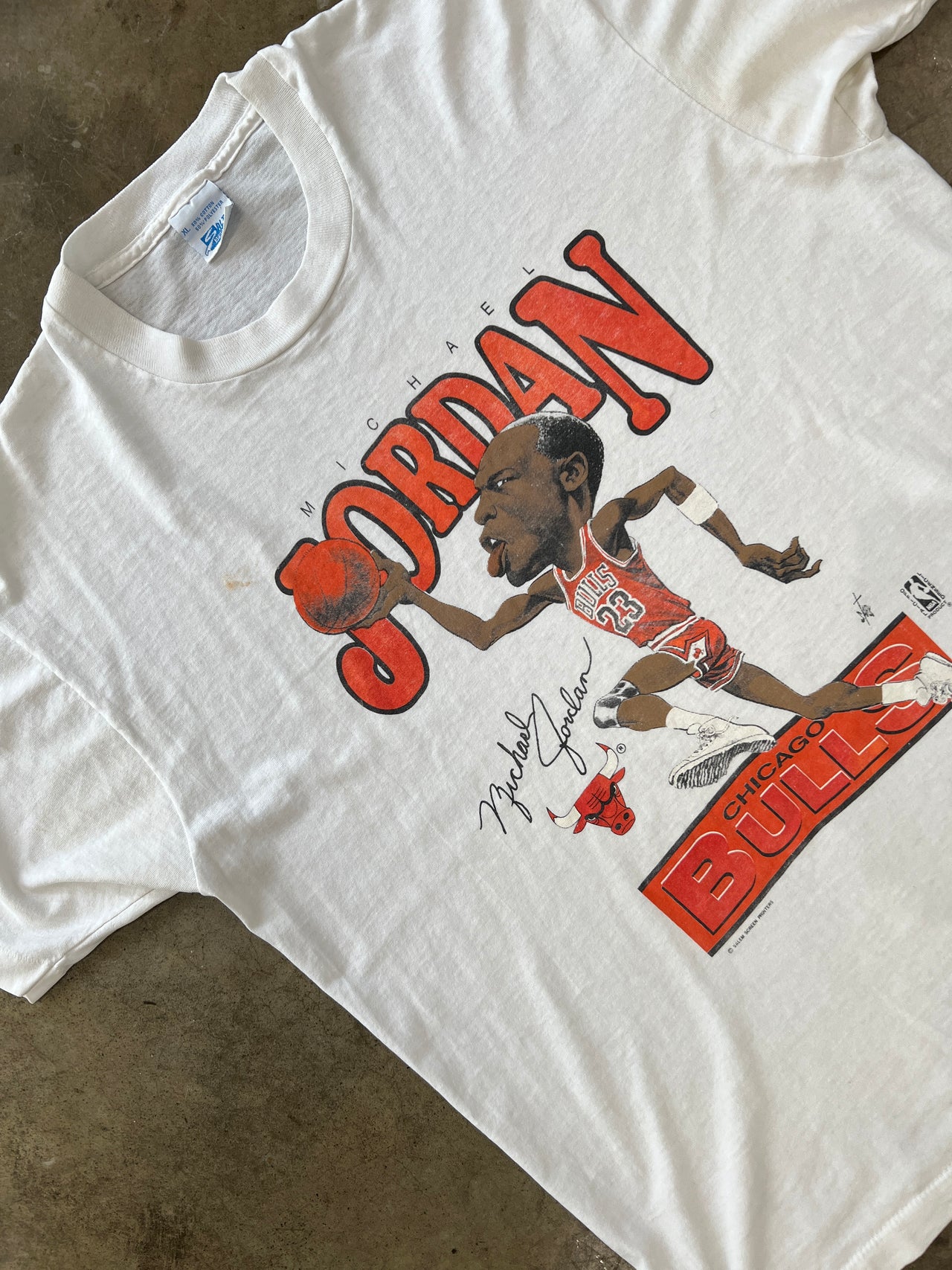 Michael Jordan Single Stitch Bulls Tee