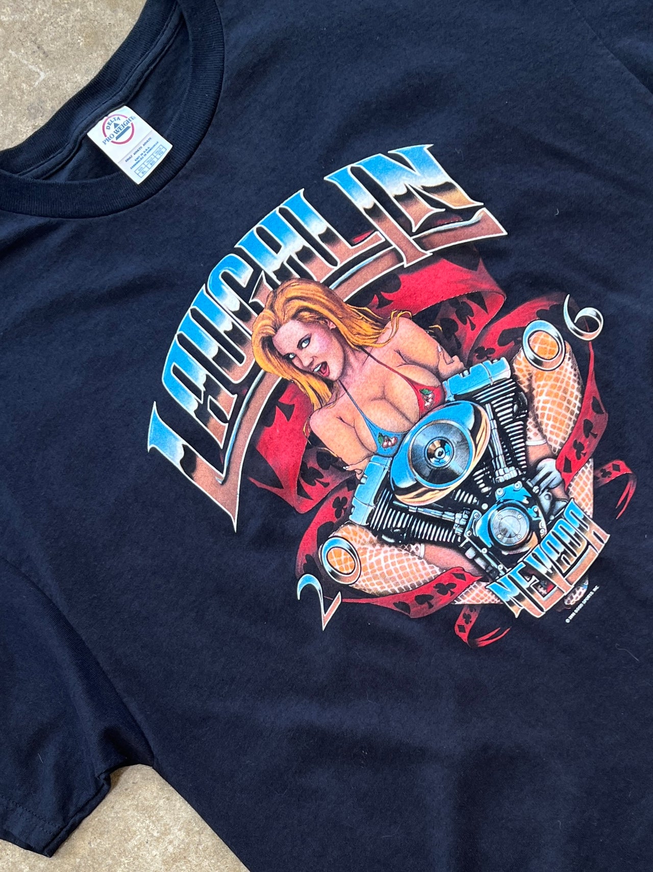 2006 Panhead Laughlin Ace Biker Girl Tee