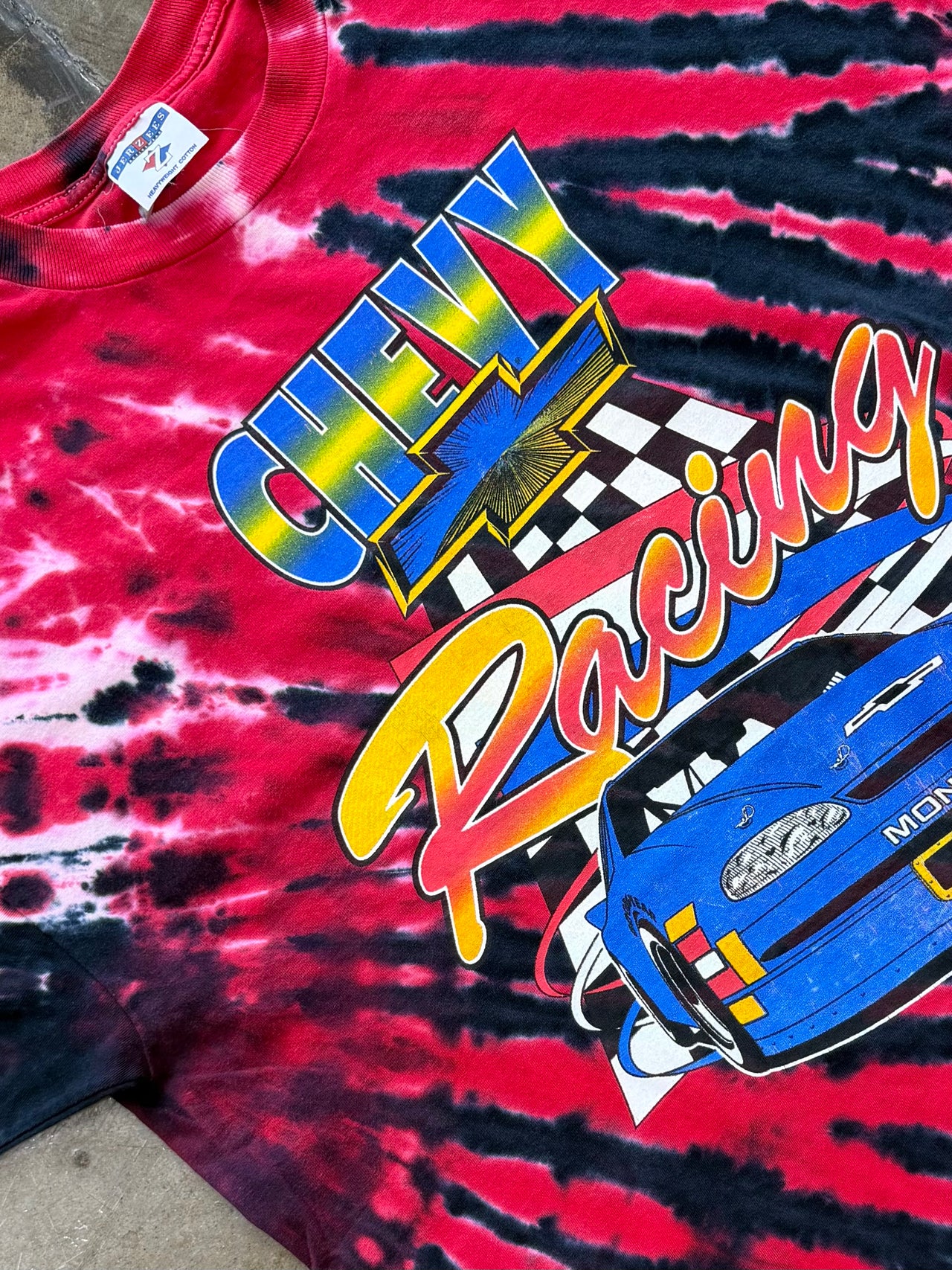 Chevy Racing Monte Carlo car Tie Dye Tee