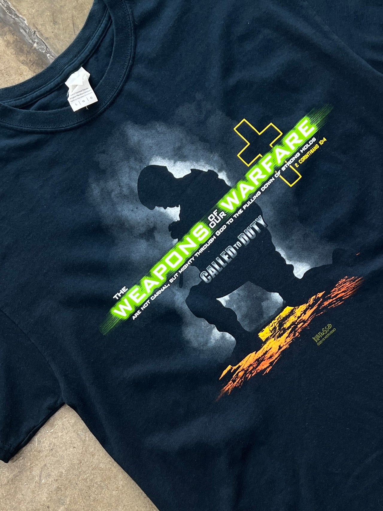 Call of Duty Parody Weapons of Warfare Jesus Tee