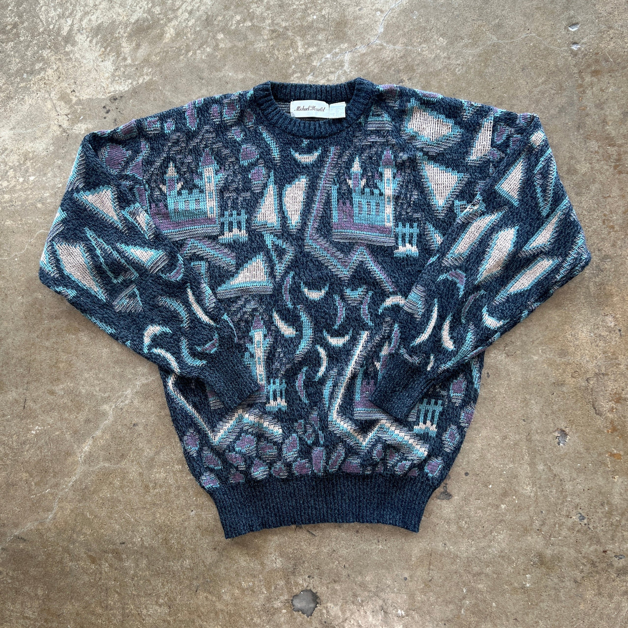 Michael Gerald Multi Print Knit Sweater